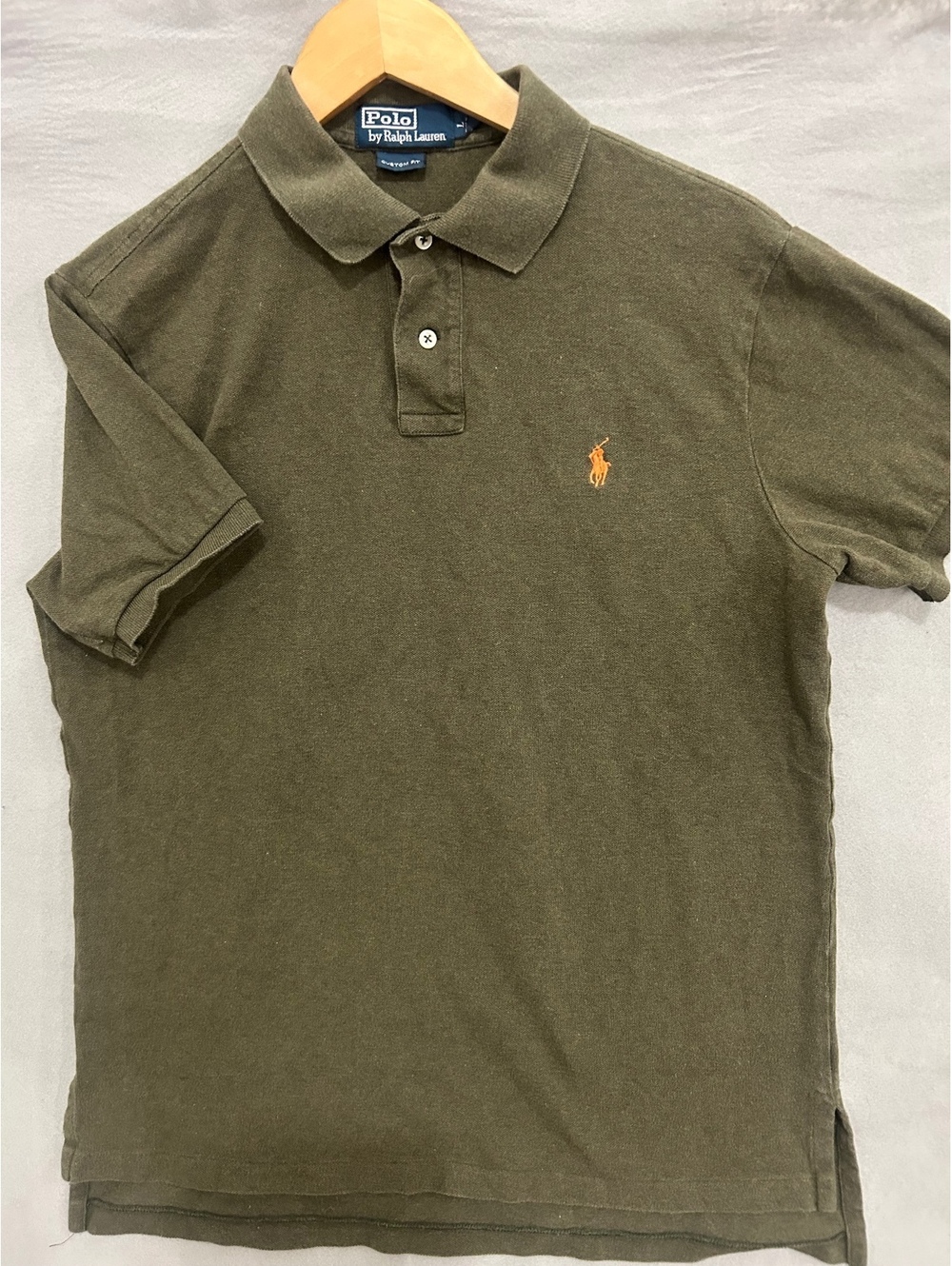 Polo Ralph Lauren Custom Fit Olive Green Men's Polo Shirt